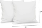 Euro Square Pillow Insert 27  X 27   pack Of 2  White 