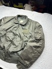 Vintage Men   s Army Summer Flight Cwu-36p Bomber Jacket 70s Nylon Sz L Military