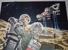 Space 1999 - Rare Italy 55x79 Original Huge Movie Poster Landau Moon Eagle