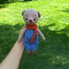 Teddy Bear  Gift For Kids  Soft Handmade Crochet Doll  Stuffed Animal Toy