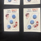 Vintage Blue Mother Of Pearl Buttons On Original Cards Lot Of 9