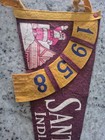 Vintage 1952 Santa Claus Land  Indiana 17  Felt Pennant