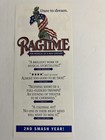 Vintage Broadway Ragtime Musical Flyer - 1999 Flaherty  ahrens  Audra Macdonald