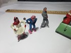 Vintage Barclay 10 Pc Lead Figures Skaters  Skier   Horse Drawn Sleigh