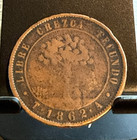 1862 Honduras 8 Pesos Rare Provisional Coin Mint In Tegucigalpa