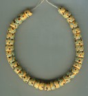 African Trade Beads Vintage Antique Venetian Old Glass Yellow Fancy Eye Beads