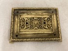 Antique Brass Ornate Figural Scrollwork Hardware Plaque Set
