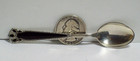Vintage Finn Jensen Sterling Silver Spoon Black Enamel Guilloche 925 Norway