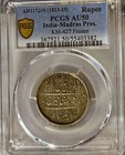 India Madras Presidency  Ar Rupee  Arkat  Ah1172 Year 6  Km-427  Pcgs Au50