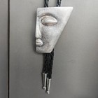 Half Face Bolo Tie Wedding Necklace Western Cowboy Native American Style Necktie