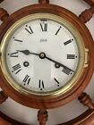 Vintage Schatz Ship s Bells Clock Mechanical Movement W key Tested -works