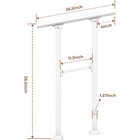 Kinbosd Handrails For Outdoor Steps  1 To 2 Steps Stair Handrail Iron - White