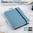 2 Pack Photo Album 4x6  Small Mini 4x6 Photo Album 100 Pocket Photo Book Small M