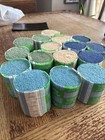 New Lot 16 X Vintage Bucilla Acrylic Latch Hook Rug Yarn Blue Green Tan
