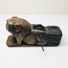 Very Big Antique Chinese Lion Decorated Wood Carpenter Building Tool