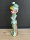 Vintage Pixie Elf Figurine Christmas Ceramic Mint Green Japan 10    Tall  Rare