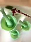 Glass Mortar And Pestle- Jadeite