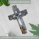 Modern Rustic Wall Cross Christian Cross Wall Decor - Brown Wood Tones Wall A   