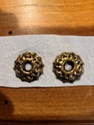 Pair Antique Michigan National Cash Register And Other Brands Brass Rosettes