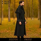 Black Wool Regency Wool Highwayman Coat Victorian Steampunk Vampire Goth Coat