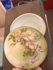 Vintage Nippon Dresser Box Hand Painted Floral Design Gold Trim