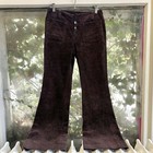 Rare 1960s Vintage Corduroy Big E Levis Mid Rise Flare Bell Bottom Pants Jeans