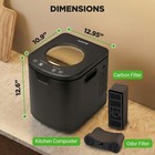 Nutrichef 4 Quart Electric Kitchen Composter   Smart Countertop Composter