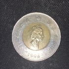 Canada  1996 Toonie 2 Dollars  Elizabeth Ii   Polar Bear  Foreign Coin-  28mm
