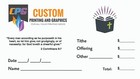 1000 Custom Church Offerings Envelopes Full Color