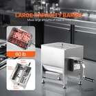 Commercial Manual Meat Mixer 60lb Meat Sausage Hand Mixing Machine Stainless