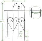 Neutype Garden Fence Small 14 Pieces Black Rabbit Fence 17 5  W X 32  H