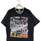 Men s Vintage B c  Lions Grey Cup Champions Black Cfl Tee 1994 L