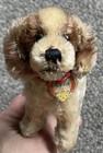 Steiff Miniature 4    Vintage  cockie  Hard Stuffed Mohair Dog Jtd Head Chest Tag