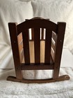 Antique 1926 Art Deco Handmade Wood Doll Cradle Bed Signed Dec 25 1926