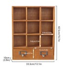Wood Wall Mounted Box Curio Miniature Shelf With Metal Handle 9 Cube Shadow