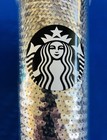 Starbucks 2017 Silver Sequin 24 Oz  Cold Tumbler Cup  Nwt