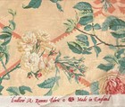 Vintage Ramms Fabric Chintz Peach Lattice Rose Floral Cottage England Ludlow Bty