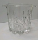 Vintage Crystal Cut Glass Small Ice Bucket Made In Italy 1960s Marked Italy 22