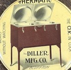 Vintage C  1910 Diller Mfg Co Paperweight Pocket Mirror Sign Cooker Ohio Rare  