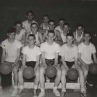 Vintage Snapshot Photo Basketball Team Group Shot Balls Sports B w Photograph