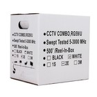 Rg59 Siamese Coaxial Cable 500ft 20awg 18 2awg Cctv Security Camera Wire White