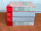 Pioneer 6 Disc Multi-play Cd Player Magazine Cartridges W sleeves Lot Of  4  Red