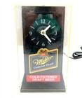 Vintage Miller Genuine Draft Mgd Beer Cube Clock With Light 9  Tall   Works  