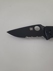 Spyderco Tenacious Combo Edge Liner Lock Folding Pocket Knife Black