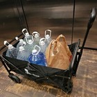 Folding Wagon Heavy-duty Collapsible Shopping Cart Foldable Utility Trolley Cart
