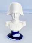 4 Antique Bisque Porcelain Busts Napoleon Soldier Marshal Officer Waterloo War