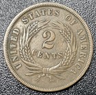 1864 Two Cent Piece 2c Original Choice Vf Very Fine Type Coin Nm2