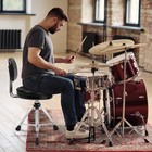 Drum Throne With Backrest adjustable Height heavy Duty With 5a Drumsticks