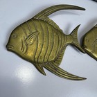 Vintage Brass Angelfish Wall Decor Set Of Three Nautical Coastal Tropical Art