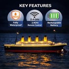 1 325 Scale Rc Titanic Boat 32  Remote Control Grand Cruise Ship With Led